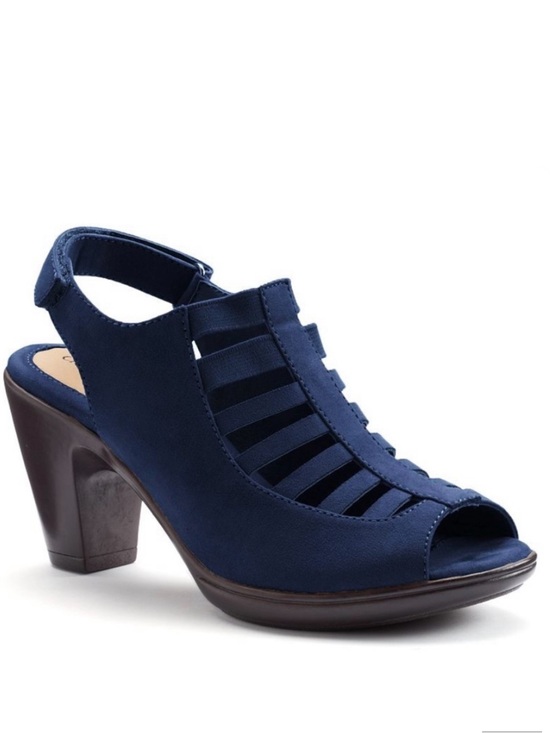 croft & barrow Shoes - NWOT Croft & Barrow Shay Ortholite Navy Blue Caged Heels, Size 9.5